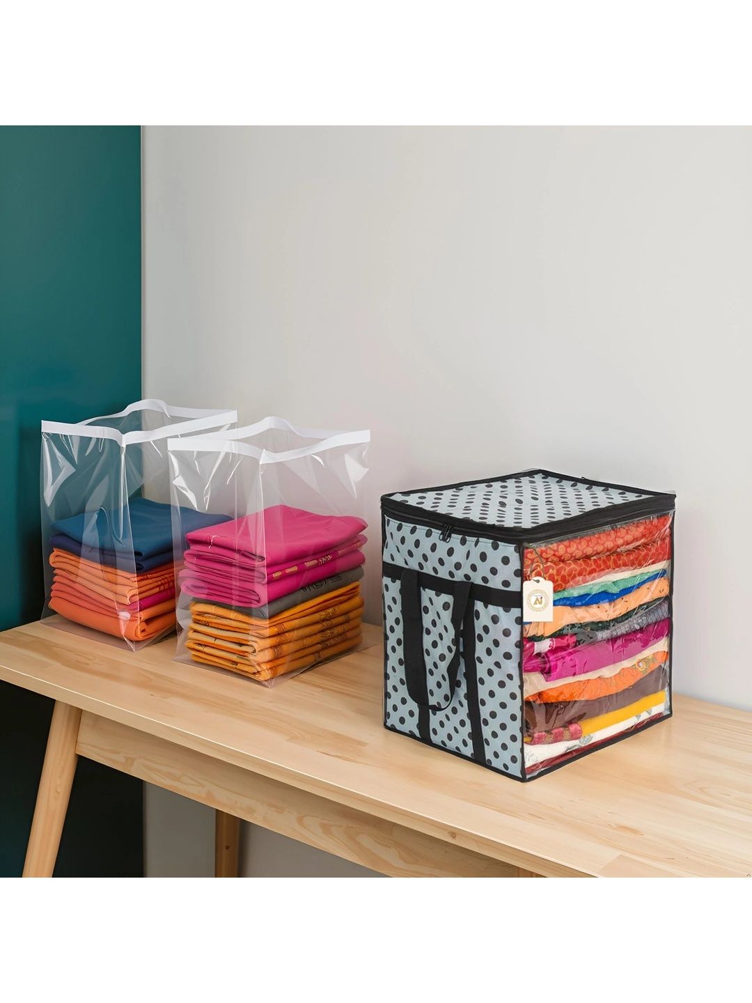 AARON INC Black Set of 1 Reusable Suit Organiser Organisers-picture-28