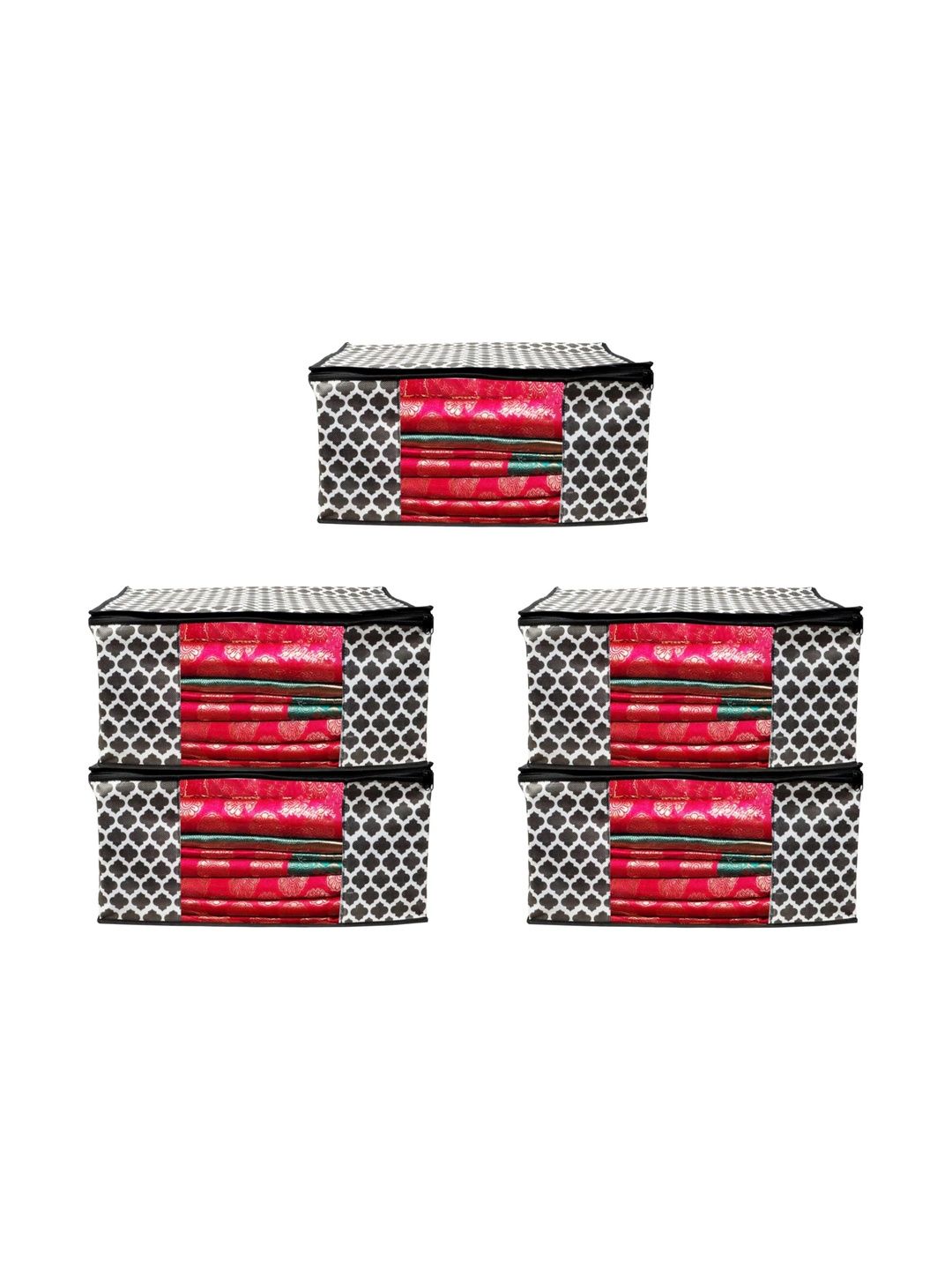 ANKIT INTERNATIONAL Black Set of 5 Reusable Multi-Utility Organisers-picture-18