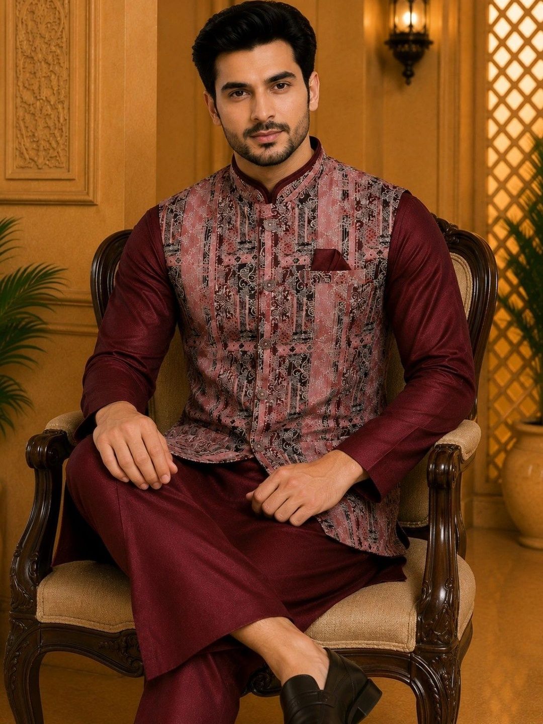 TRENDS OF ETHNIC Mandarin Collar Nehru Jackets-picture-18