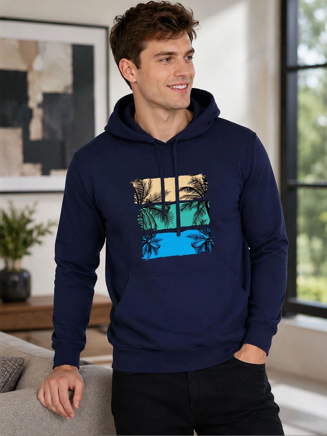 ATIGIANO Men Printed Hooded Sweatshirt-picture-57