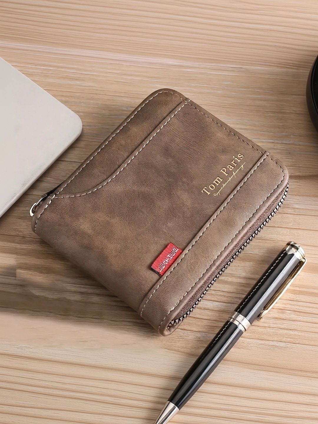 TomParis TomParis Men PU Zip Around Wallet