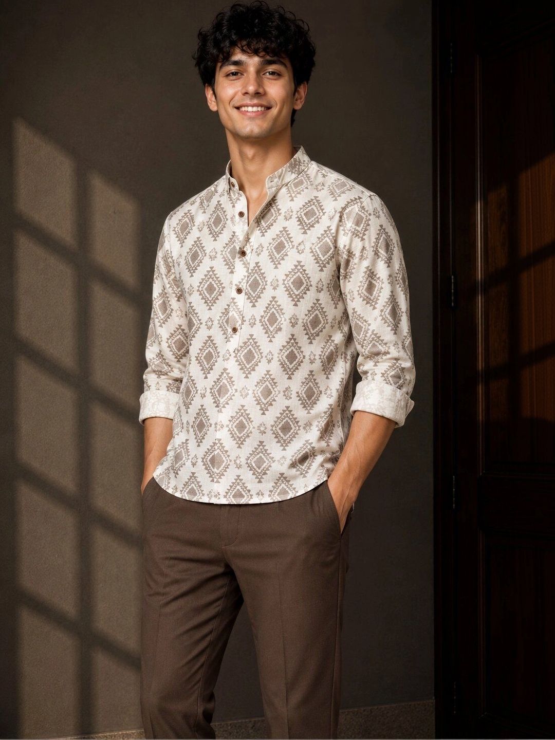 HERE&NOW Men Edgy Printed Casual Shirt-picture-39