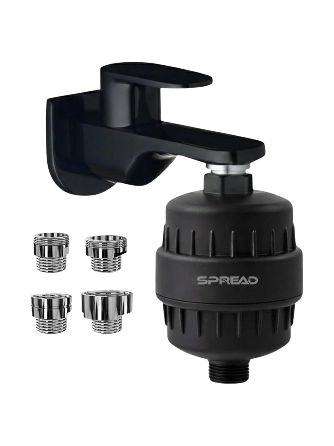 Spread Black Solid Plastic Shower Holder-picture-45