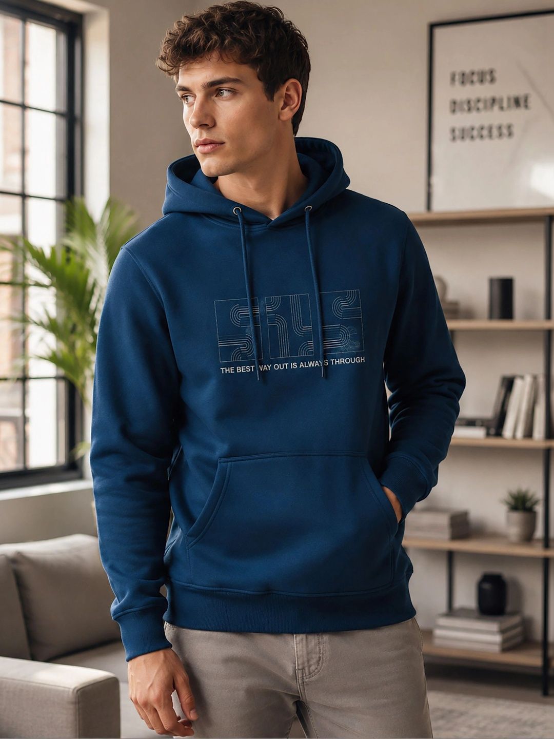 THE BEETEL HOUSE Men Printed Hooded Sweatshirt-picture-24