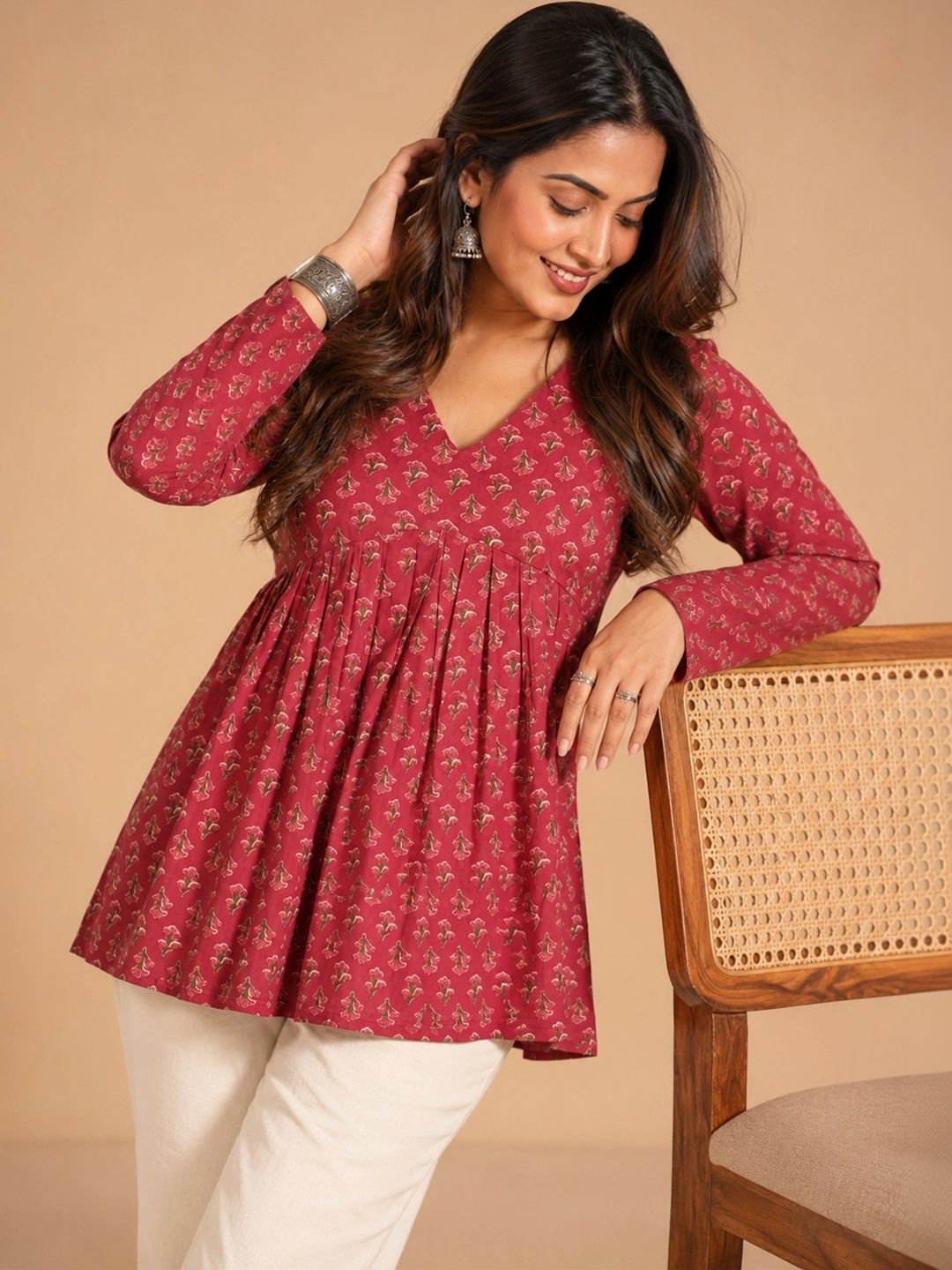 Rangrooh Floral Print Cotton Top-picture-16