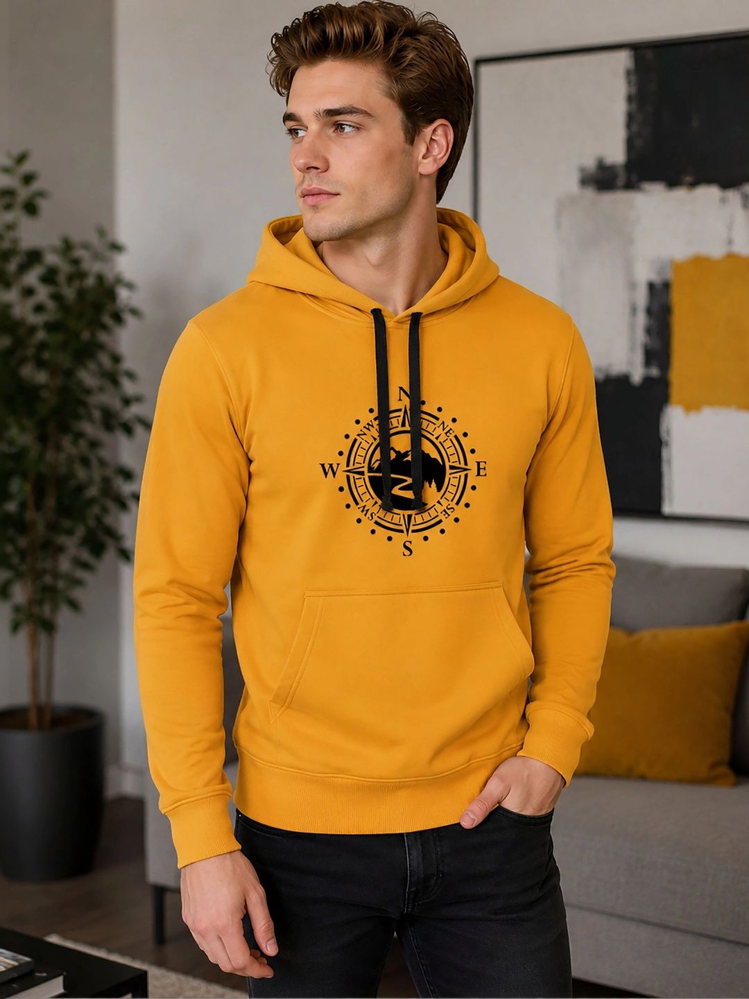 THE BEETEL HOUSE Men Printed Hooded Sweatshirt-picture-25