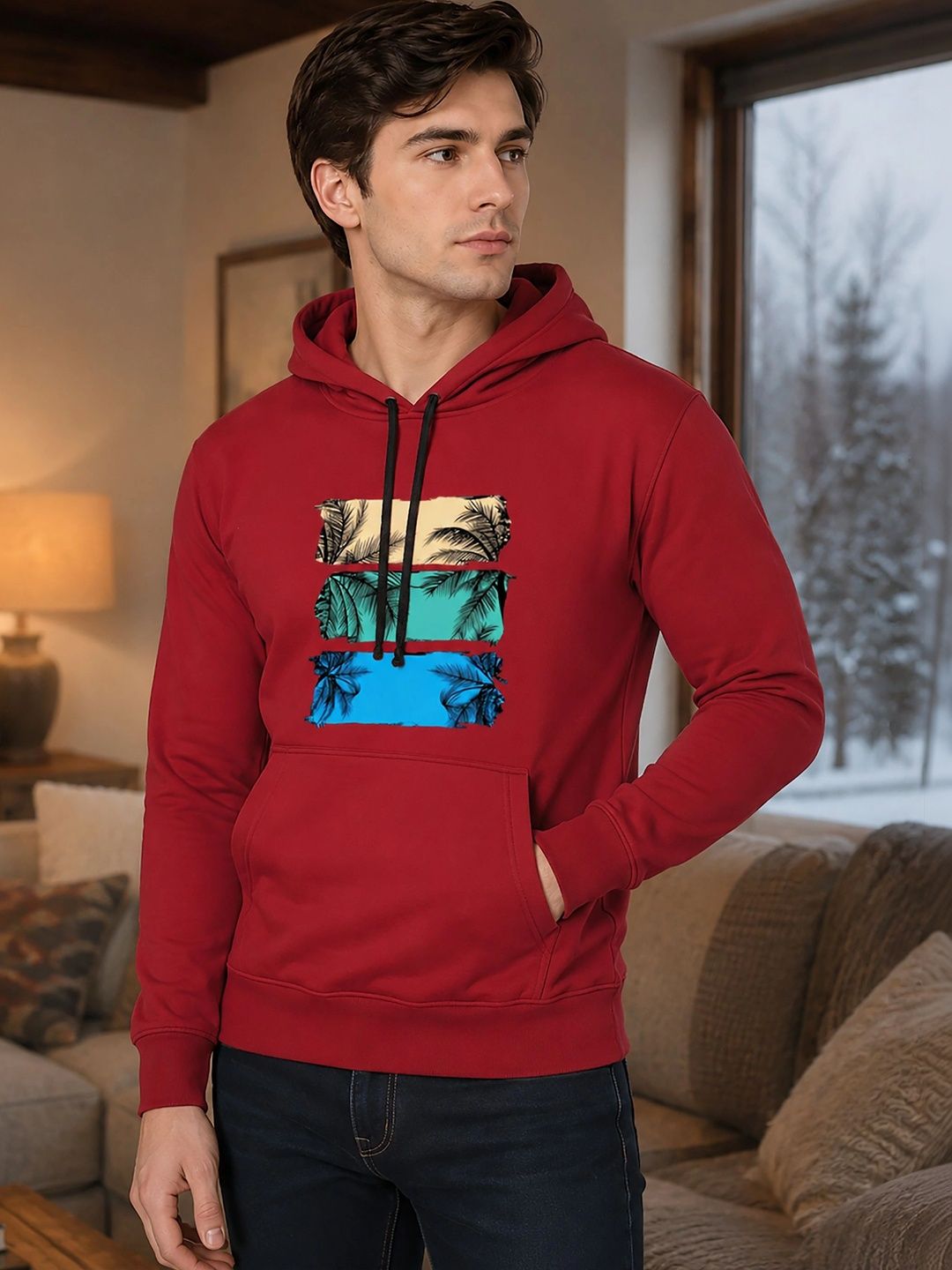 SZN Men Printed Hooded Sweatshirt-picture-29
