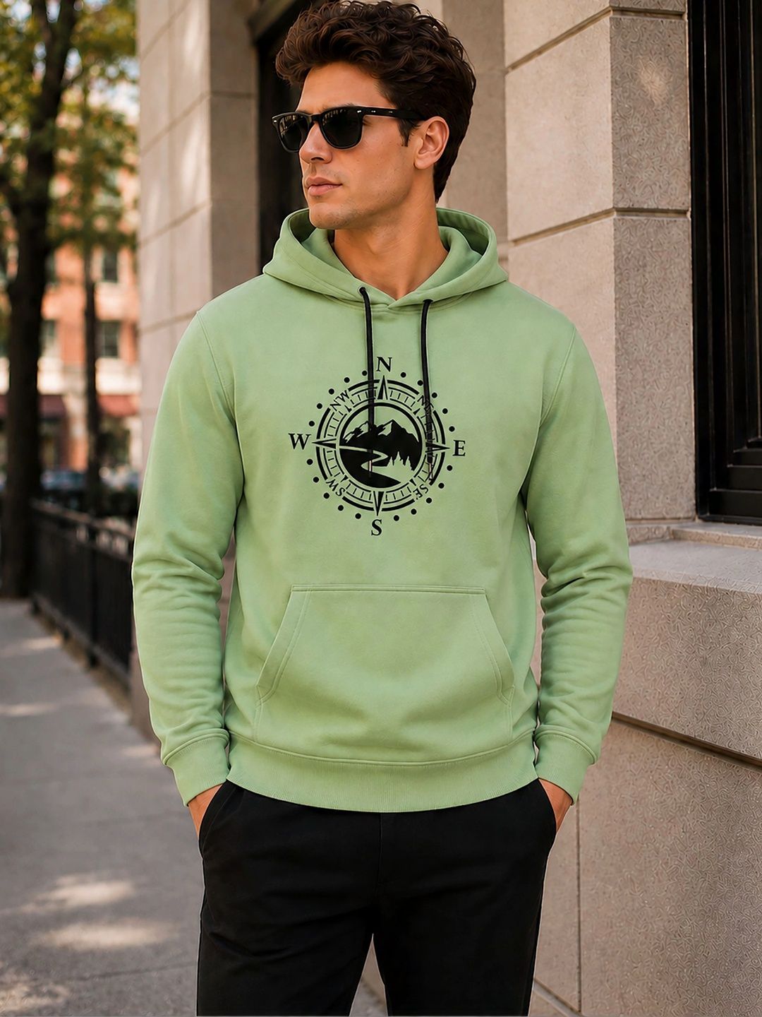 GLITO Men Printed Hooded Sweatshirt-picture-13