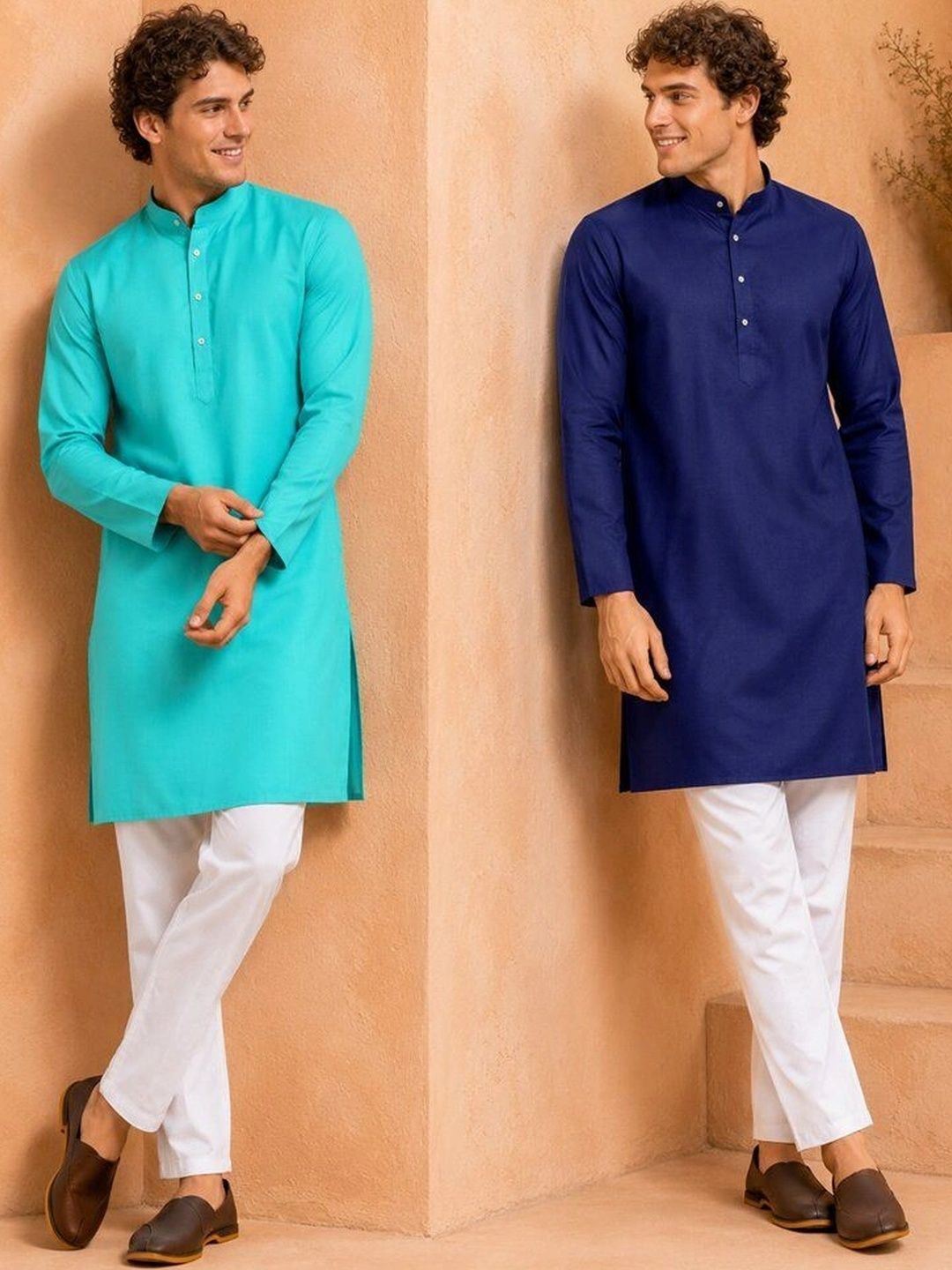 VS MALL Men Pack Of 2 Solid Kurtas-picture-15