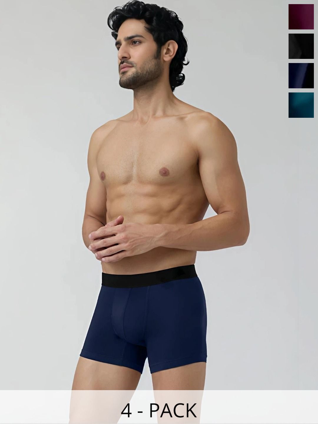 JISHVA Pack of 4 Solid Trunks-picture-26