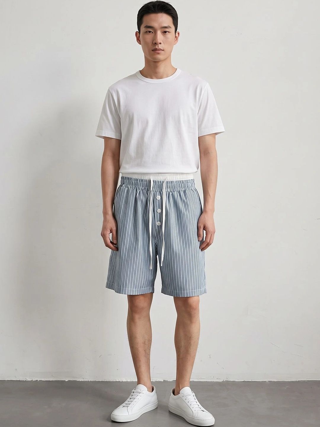 Suo Men Striped Technology Shorts-picture-45