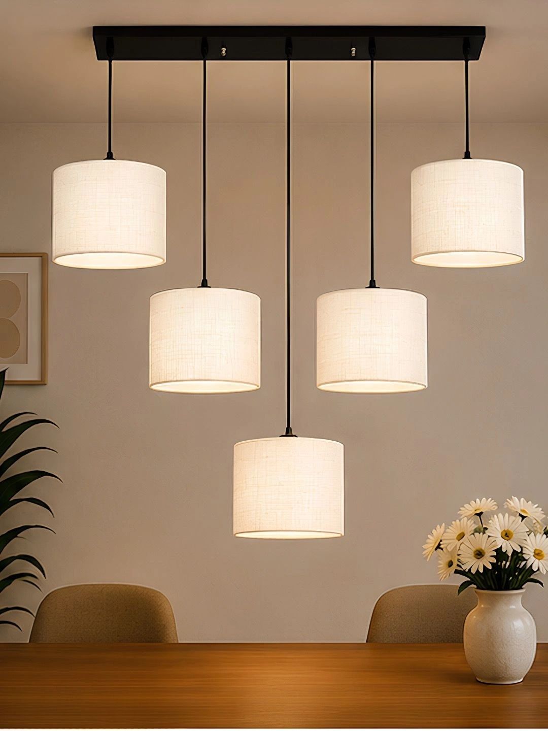Myntra Elegant Homes White Textured Contemporary Ceiling Lamp-picture-18