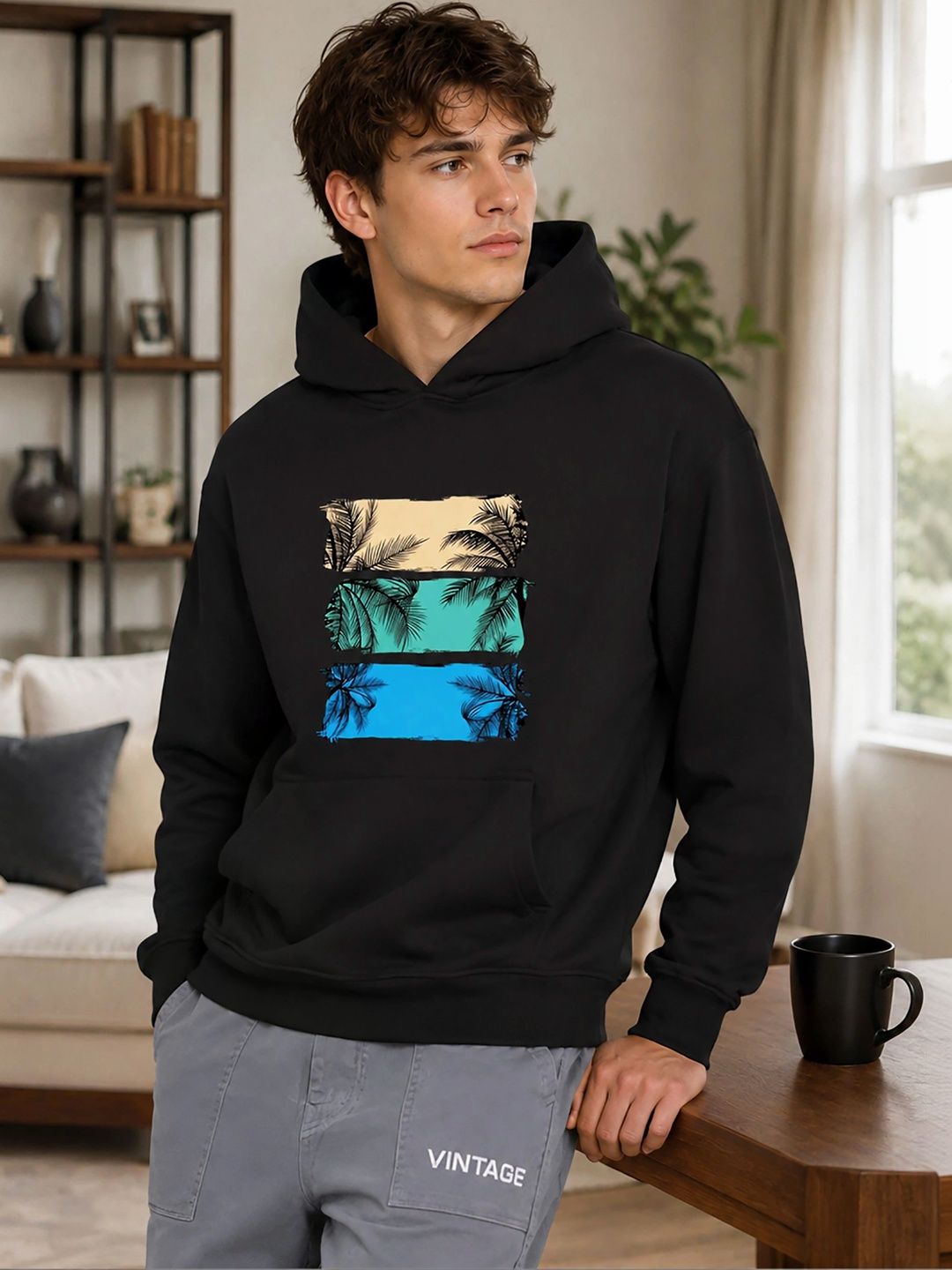 SZN Men Printed Hooded Sweatshirt-picture-39