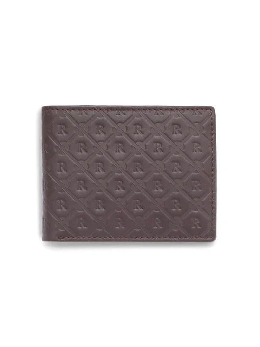 RARE RABBIT Men Brand Logo Textured Genuine Leather Two Fold Wallet-picture-10