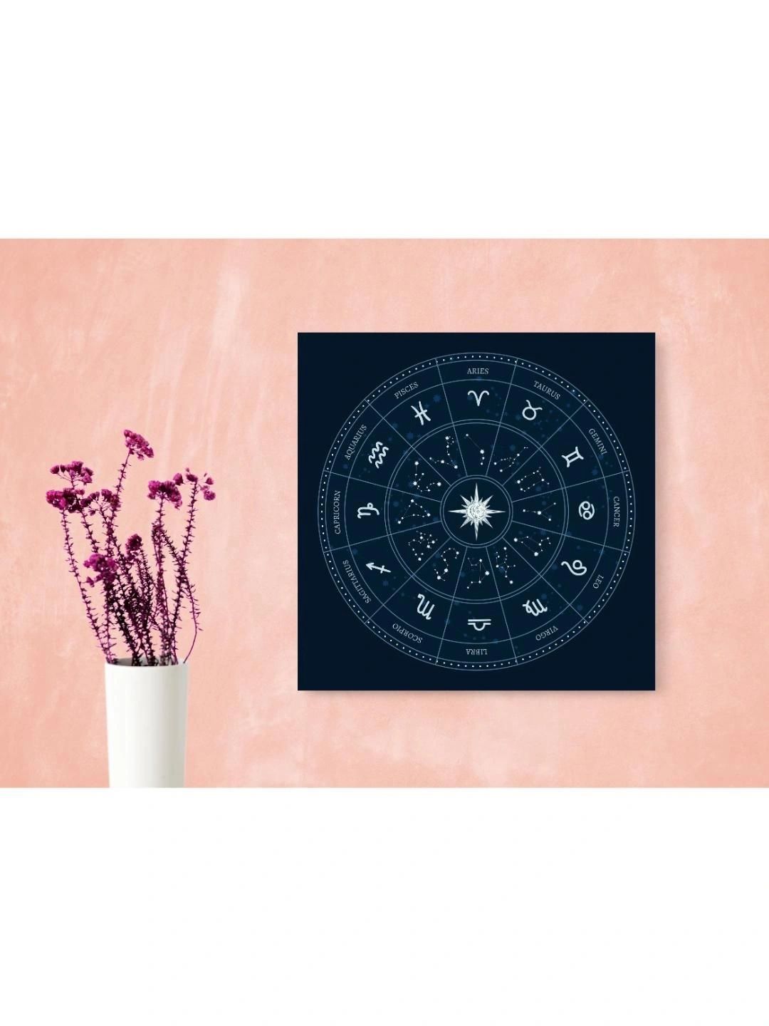 ARTOLIC Blue & White Printed Mandala Rangoli D1 Wall Sticker-image-45