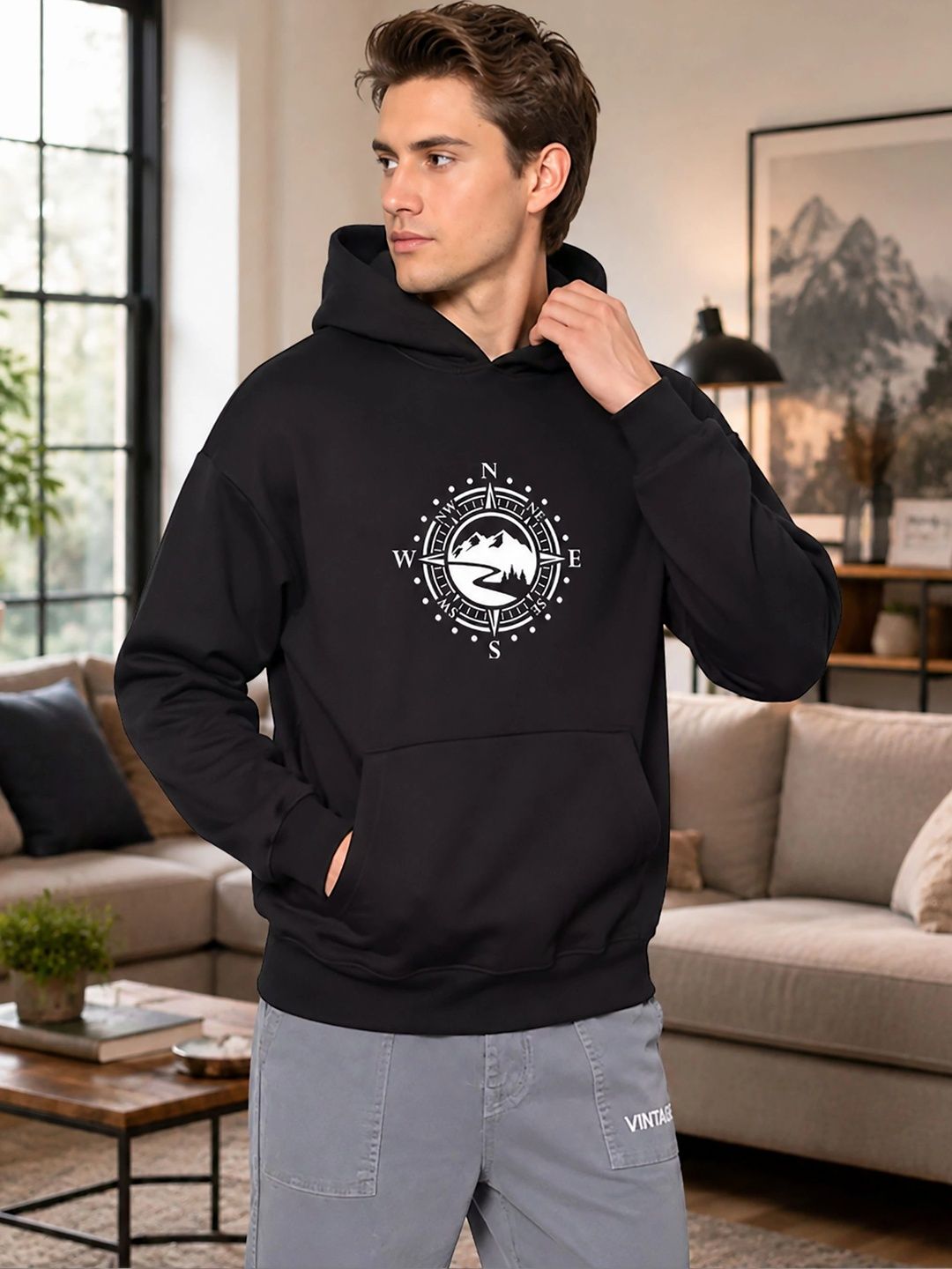 GLITO Men Printed Hooded Sweatshirt-picture-39