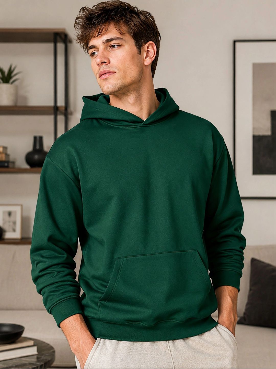 MaverIQ Men Typography Printed Hooded Pullover Oversized Sweatshirt-picture-19