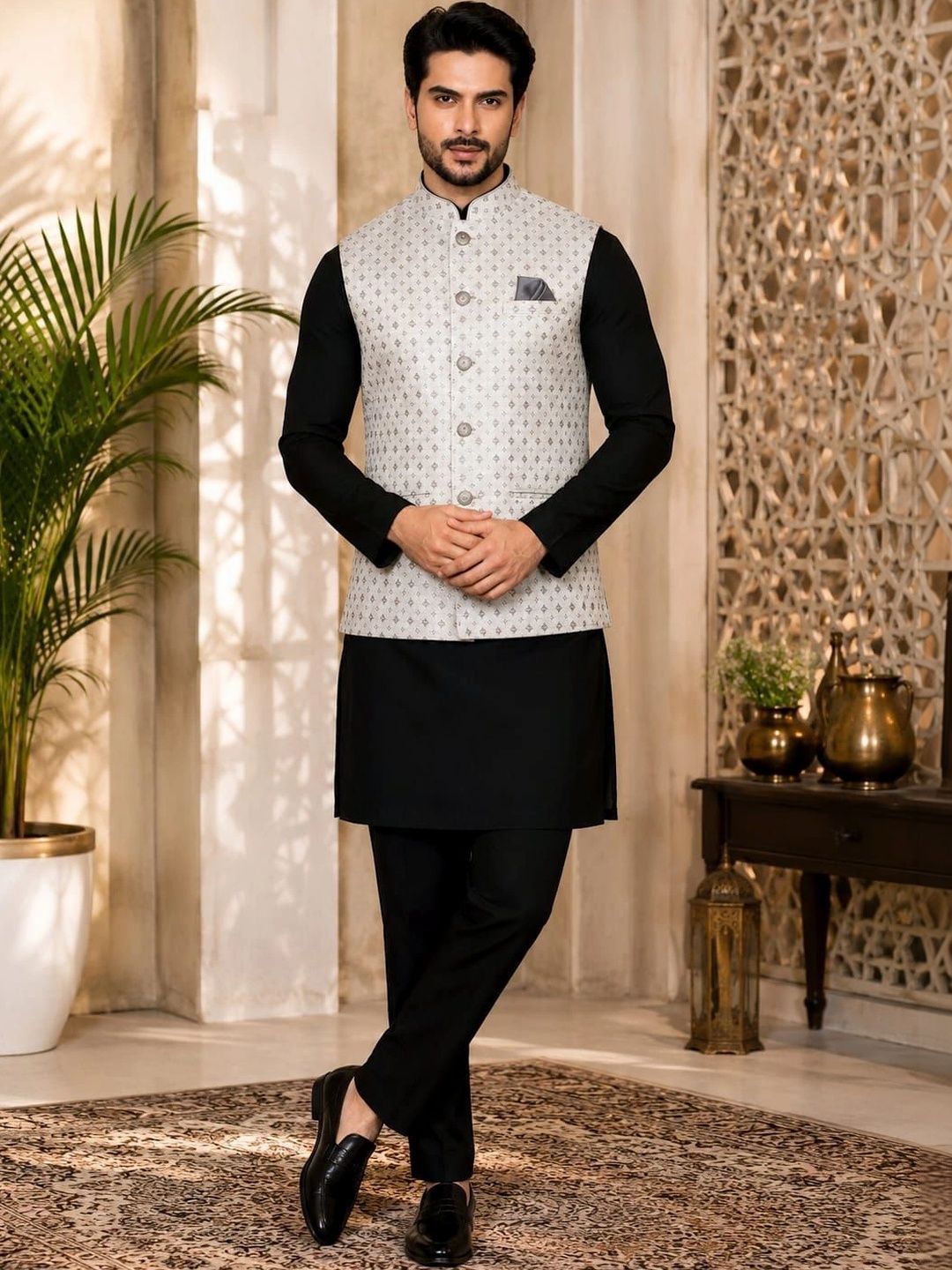 TRENDS OF ETHNIC Mandarin Collar Nehru Jackets-picture-39