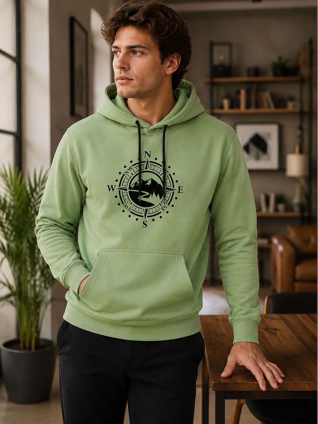 THE BEETEL HOUSE Men Printed Hooded Sweatshirt-picture-45