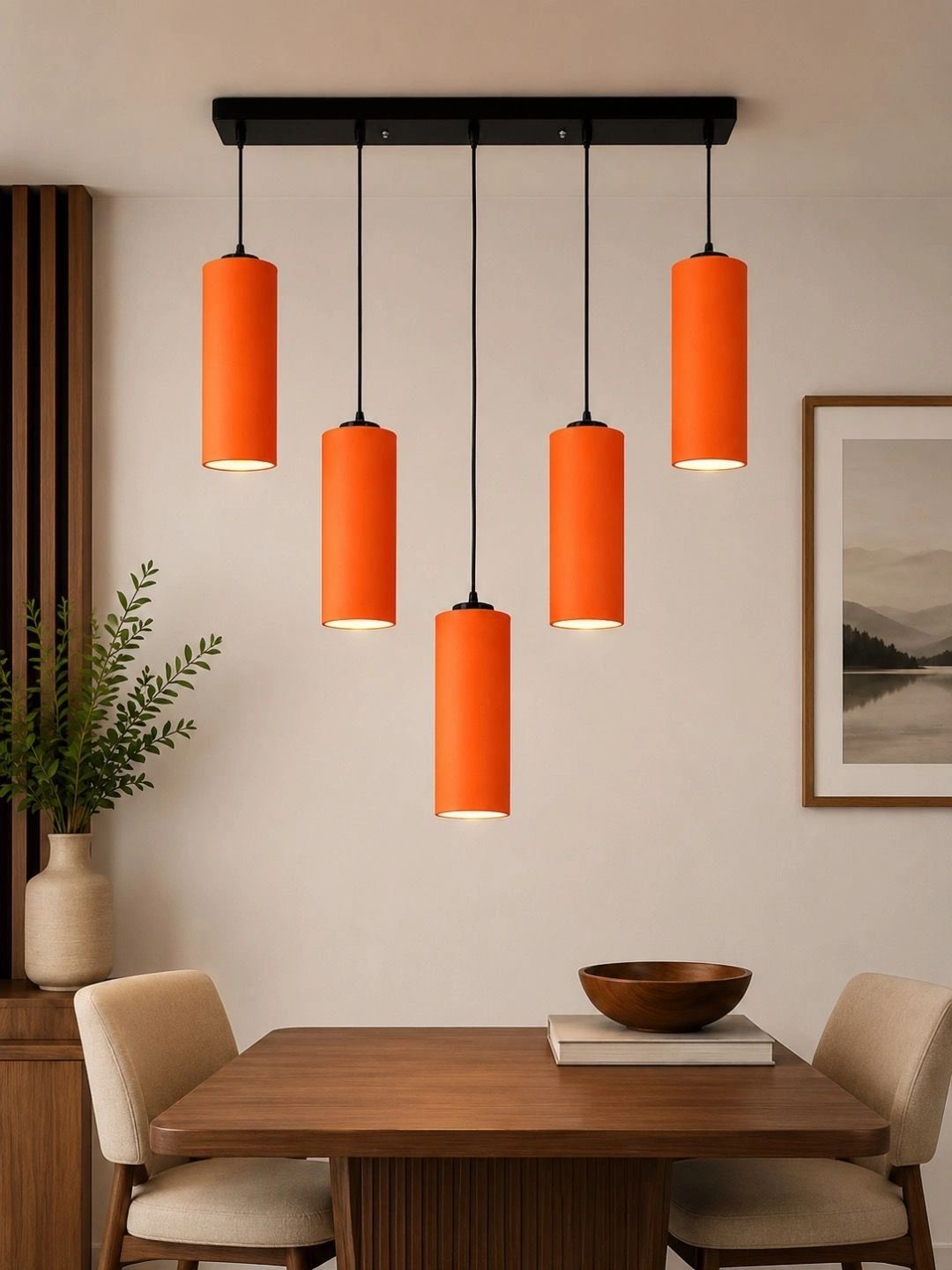 Myntra Elegant Homes Orange Contemporary Ceiling Lamp-picture-10
