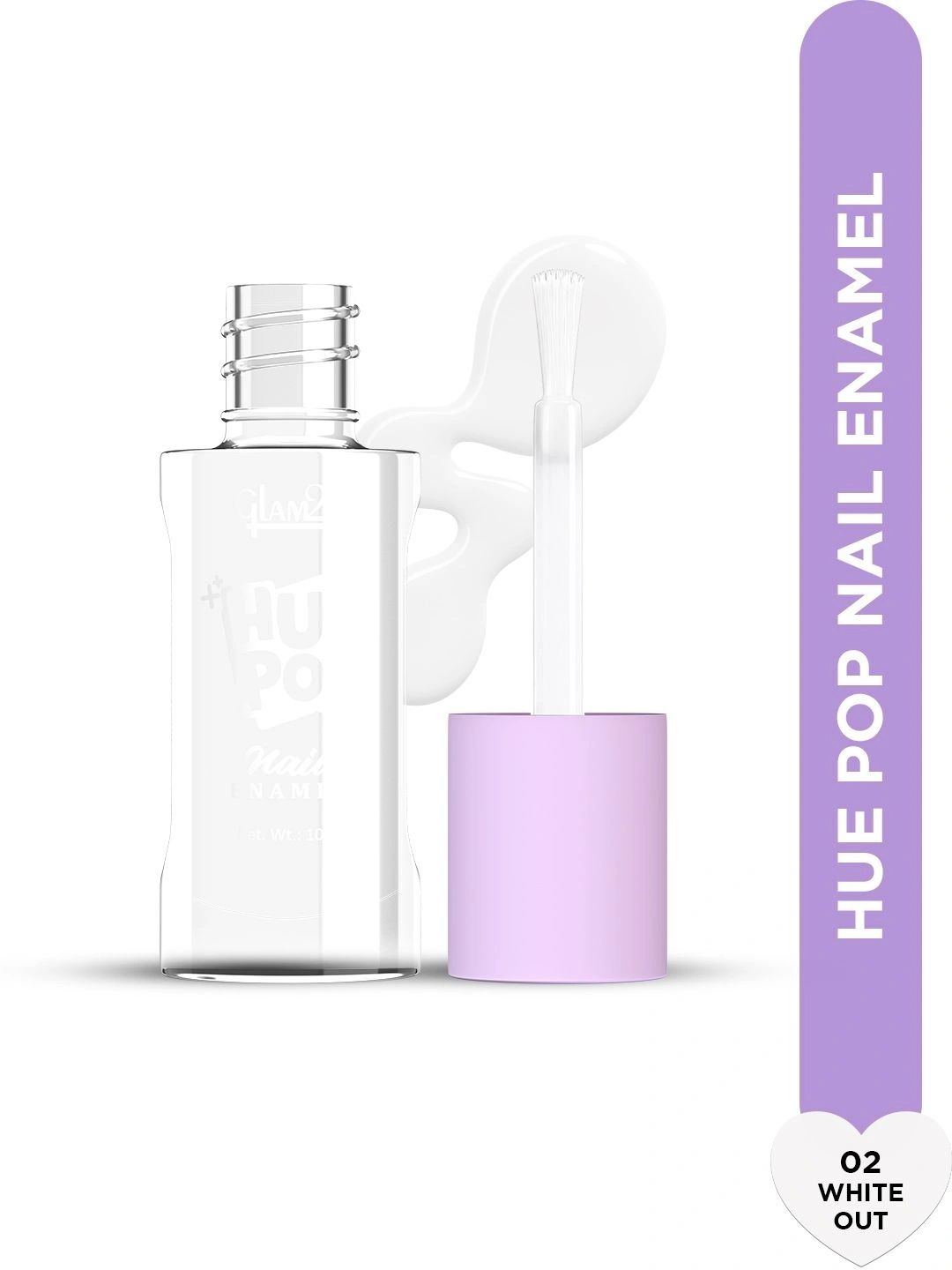 GLAM21 Hue Pop Resistant & Long Lasting Vibrant Nail Polish - 10 ml -White Out 02-picture-12