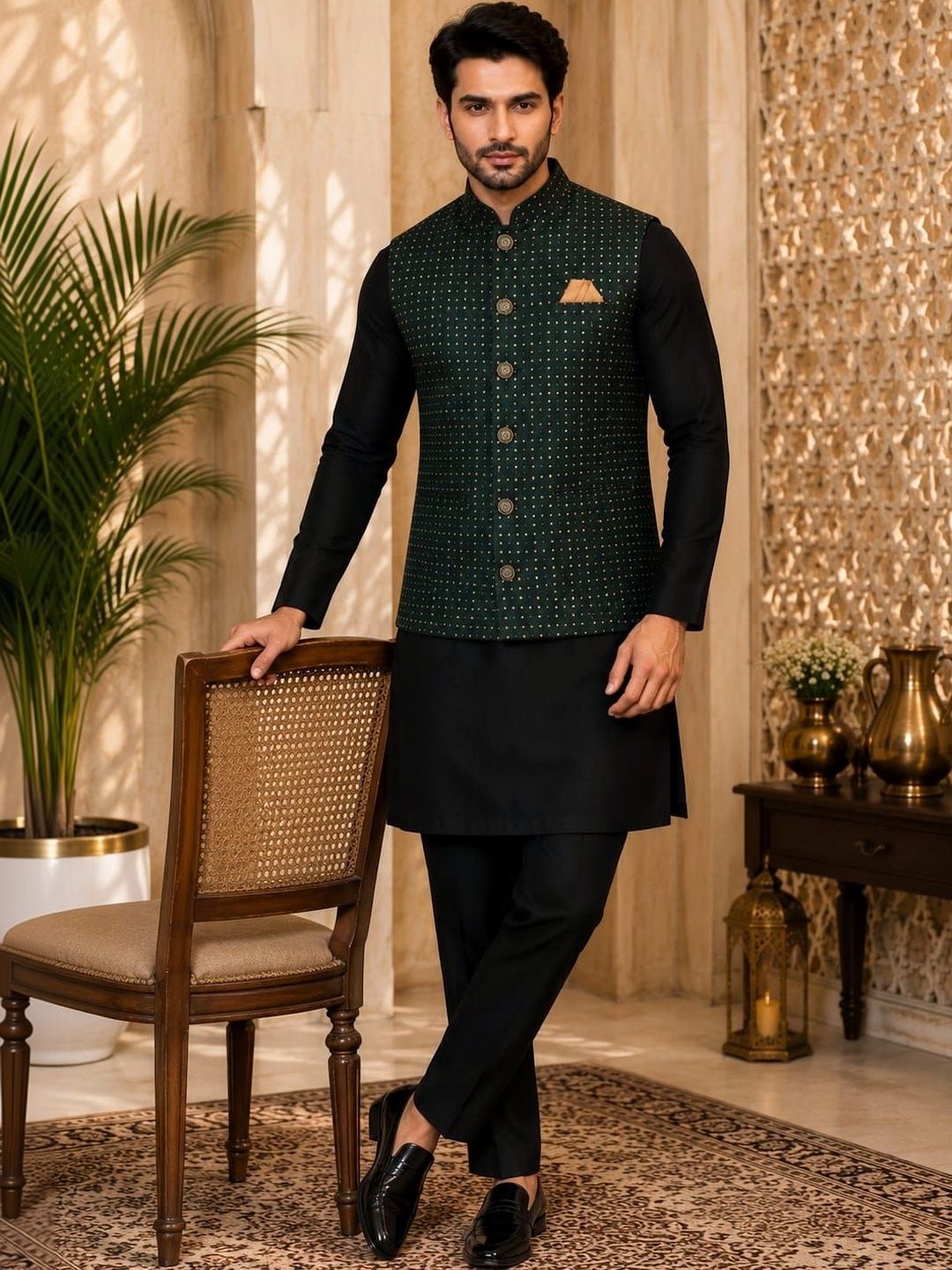 TRENDS OF ETHNIC Mandarin Collar Nehru Jackets-picture-39