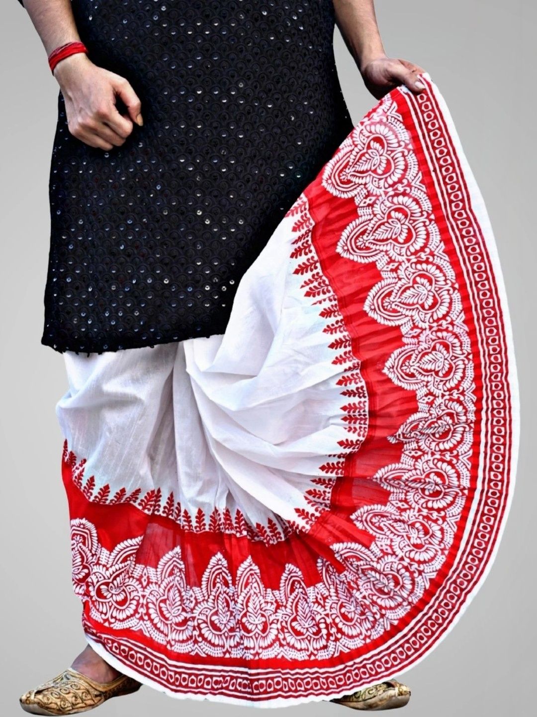 GOURI COLLECTIONS Men Printed Silk Dhoti Dhotis-picture-28