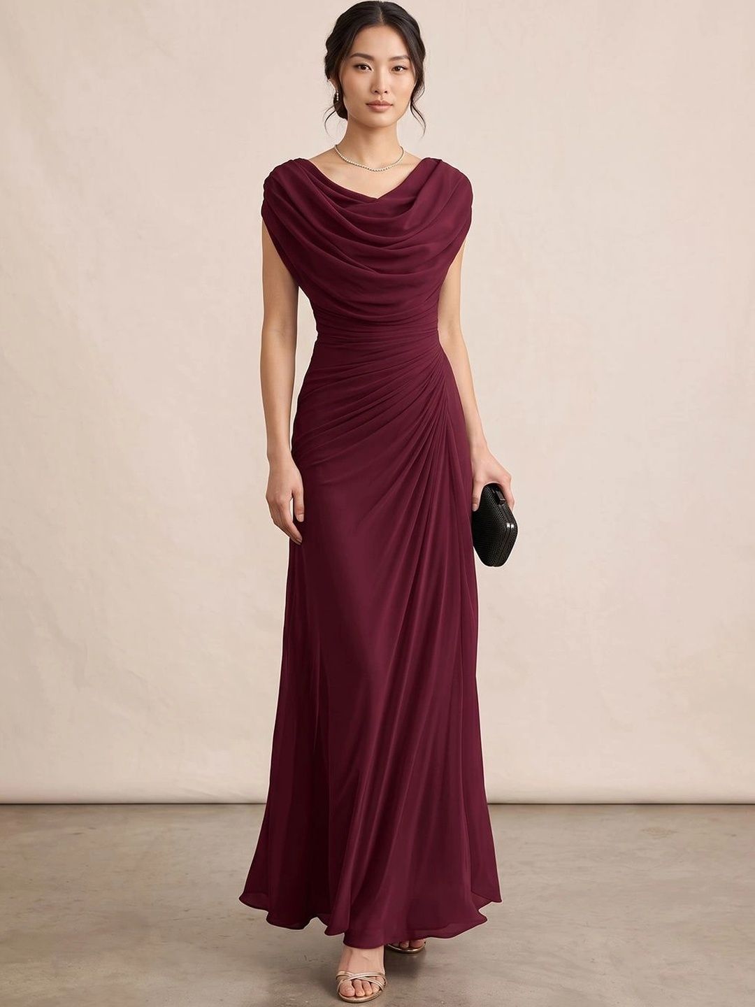 ATELIER REBEL Cowl Neck Formal Maxi Dress-picture-57