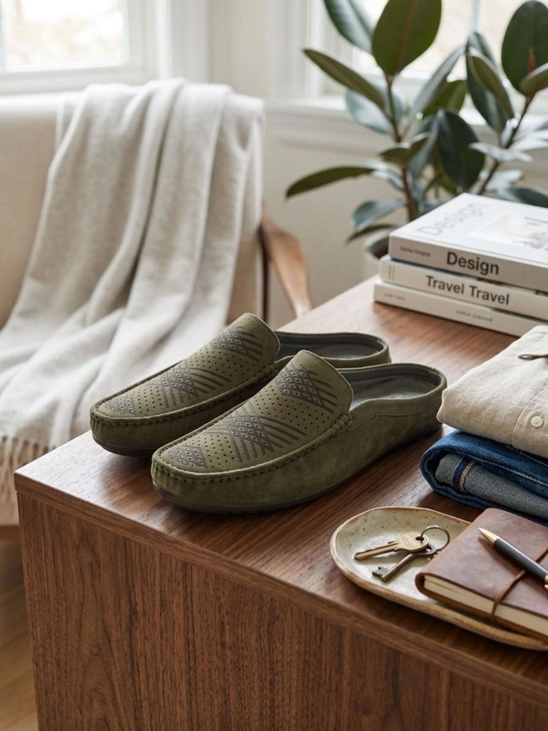 Killer Men Perforations Suede Mules-picture-12