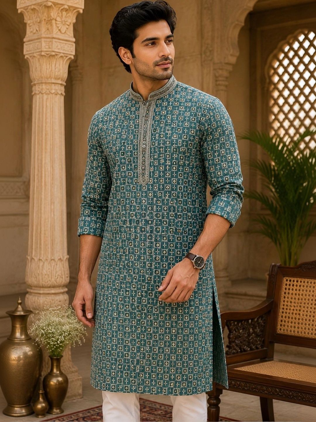FUBAR Men Thread Work Kurta-picture-16