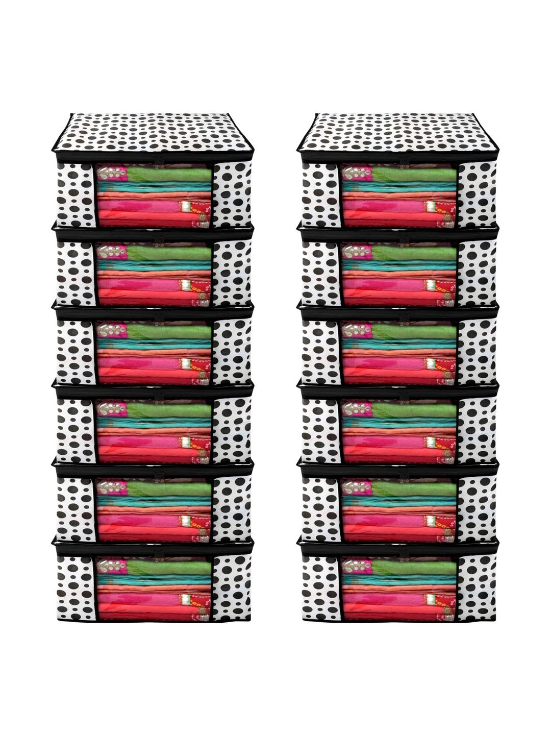 AARON INC Black Set of 6 Reusable Suit Organiser Organisers-picture-4
