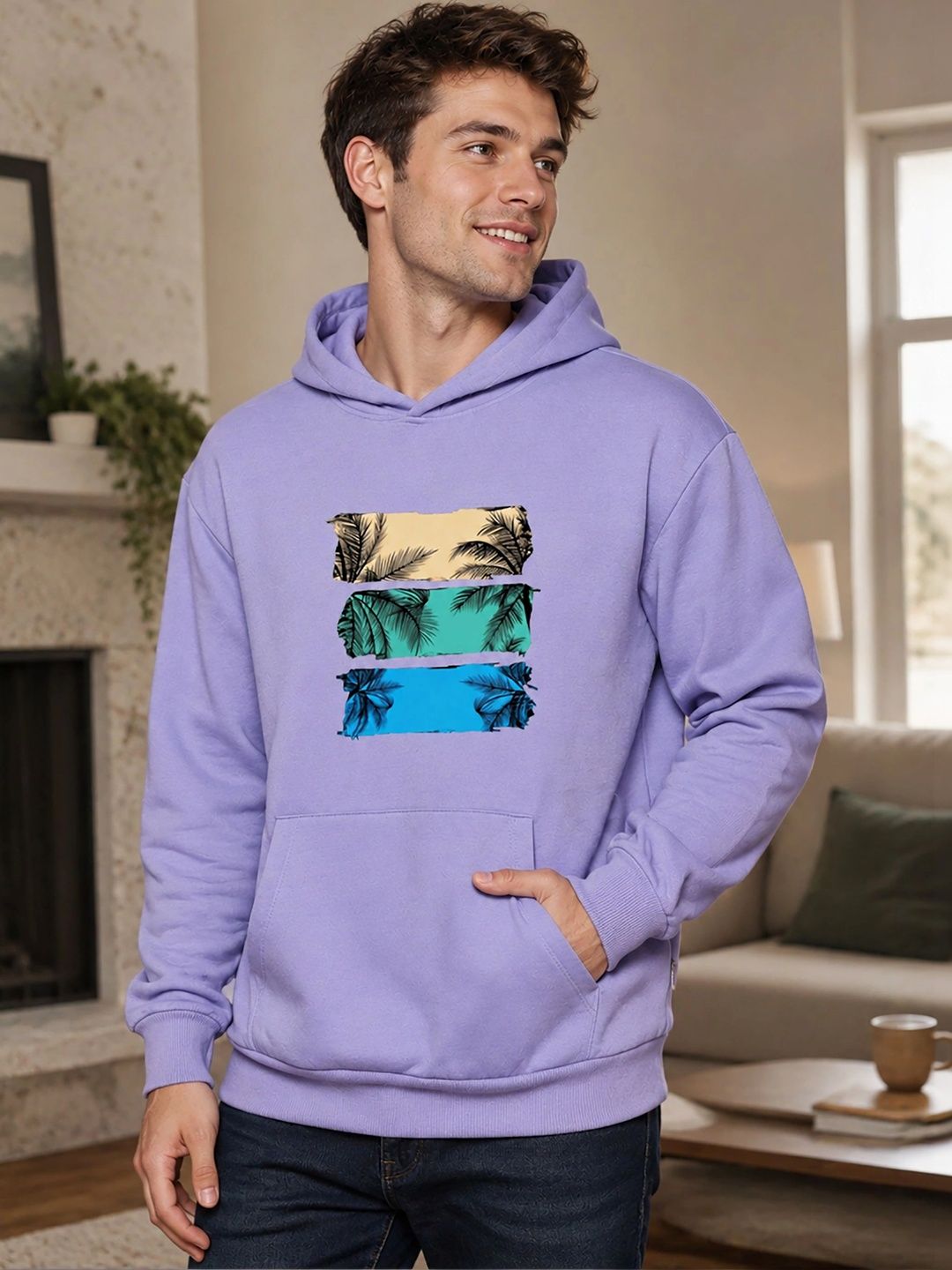 THE BEETEL HOUSE Men Printed Hooded Sweatshirt-picture-53