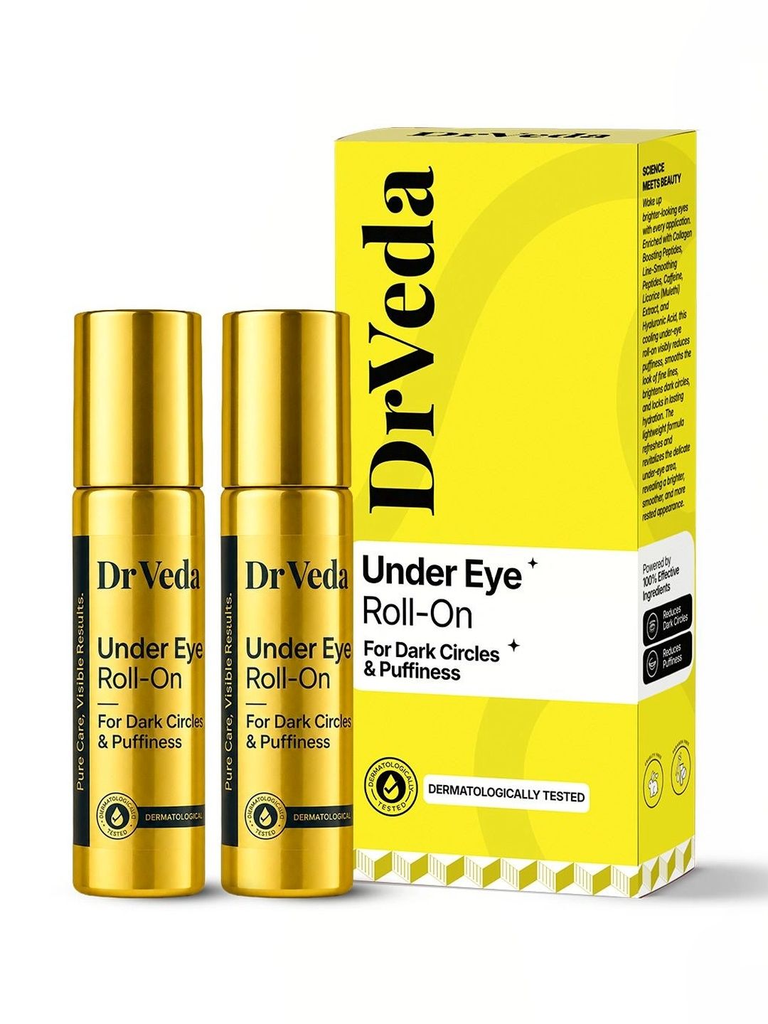 DrVeda Set Of 2 Under Eye Roll-On Cream For Dark Circles - 10 ml Each-picture-49