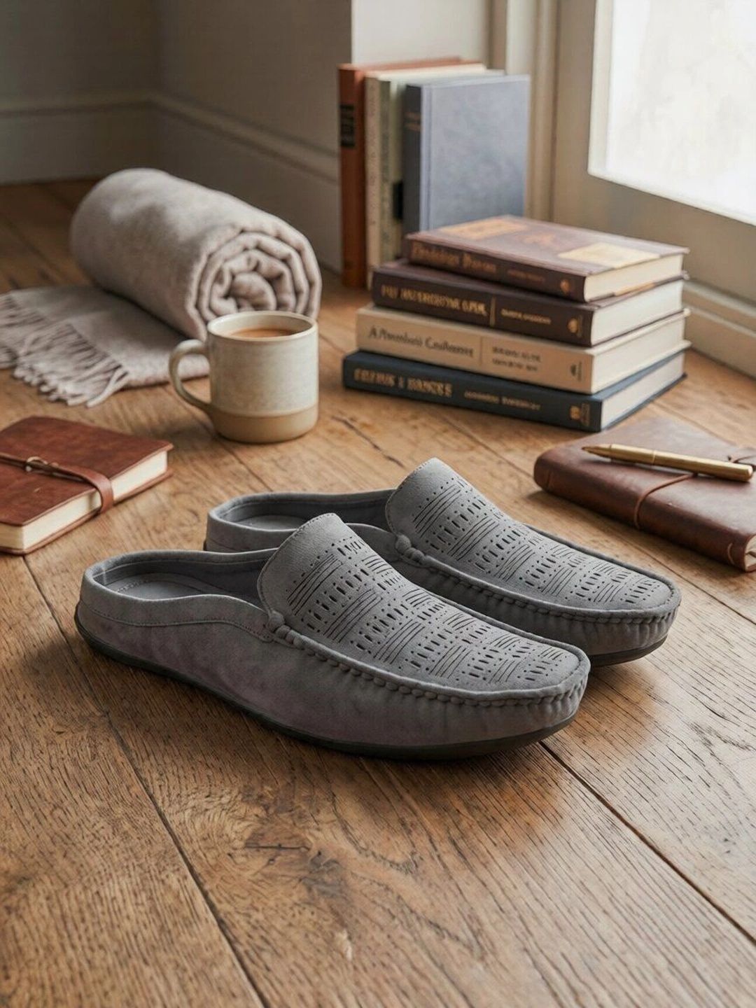 Mast & Harbour Men Perforations Suede Mules-picture-37