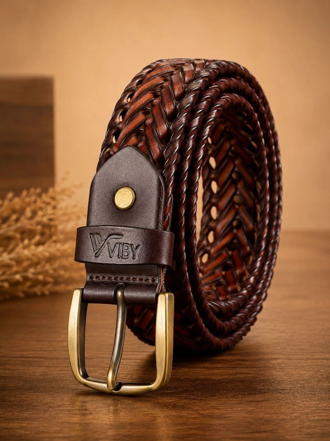 VIBY Men Braided Leather Belt-image-27