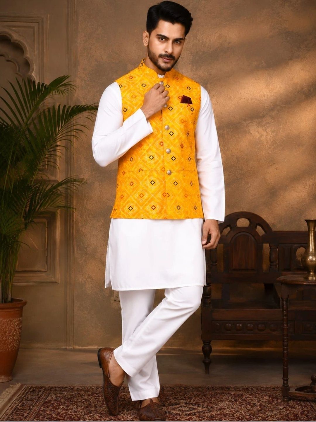TRENDS OF ETHNIC Mandarin Collar Nehru Jackets-picture-17