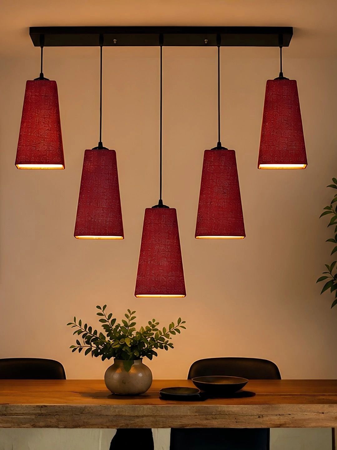 Myntra Elegant Homes Maroon Textured Contemporary Ceiling Lamp-picture-20