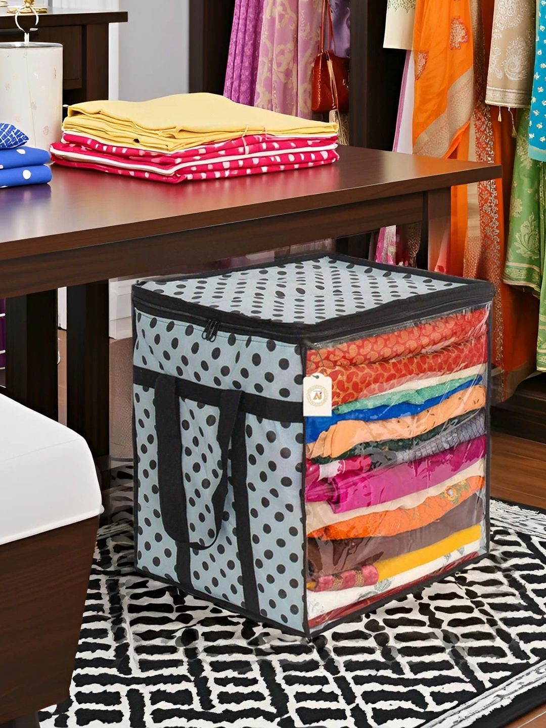 ANKIT INTERNATIONAL Black Set of 1 Reusable Multi-Utility Organisers-picture-43