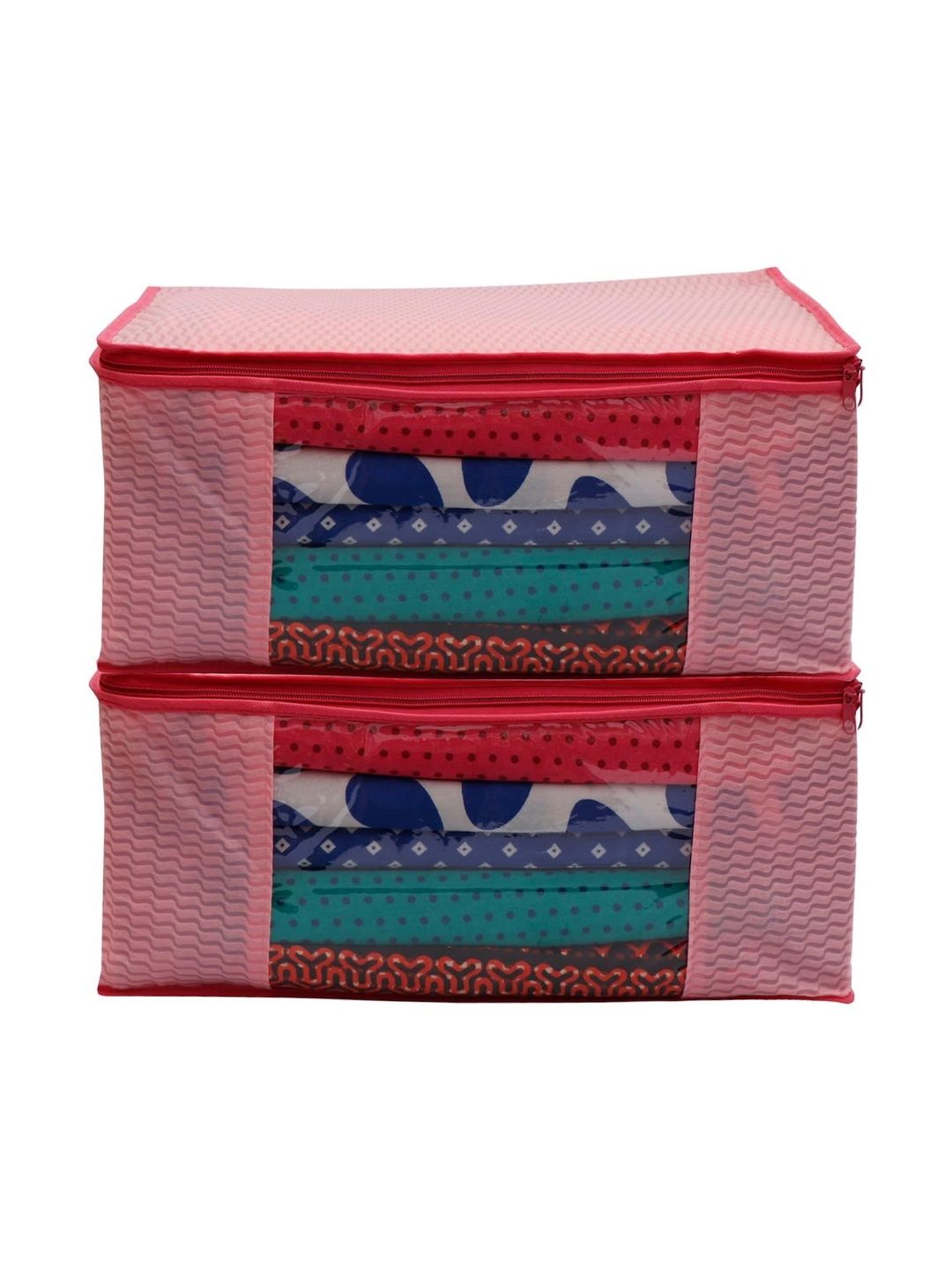 ANKIT INTERNATIONAL Pink Set of 2 Reusable Multi-Utility Organisers-picture-28