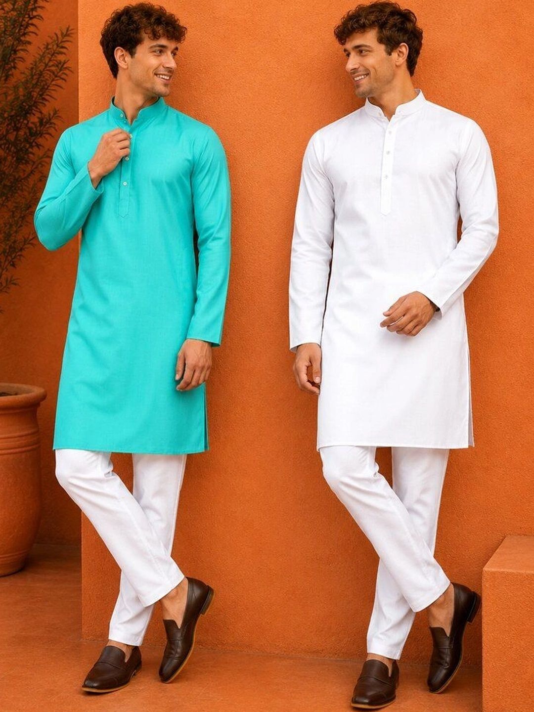 VS MALL Men Pack Of 2 Solid Kurtas-picture-17