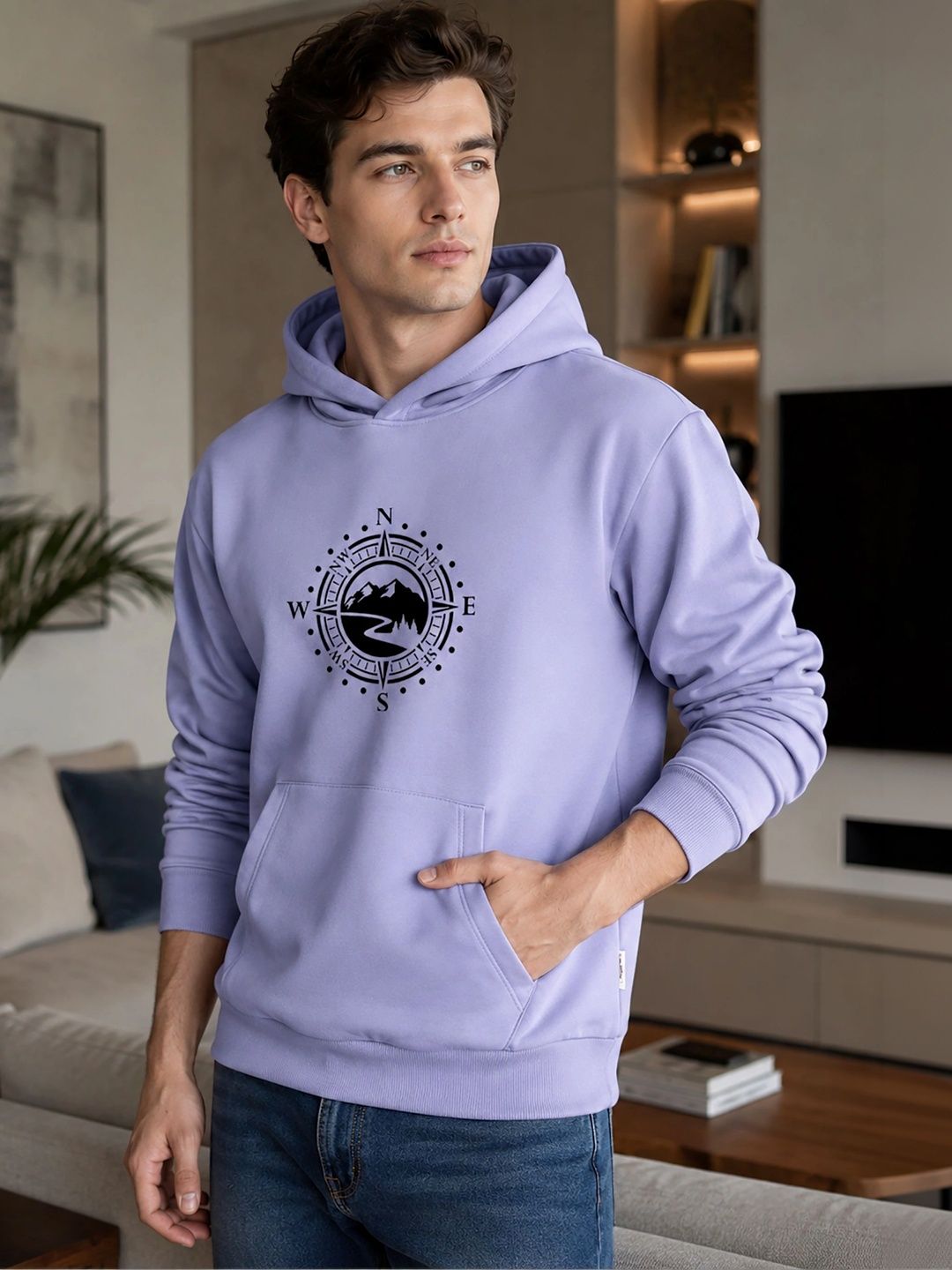 GLITO Men Printed Hooded Sweatshirt-picture-34
