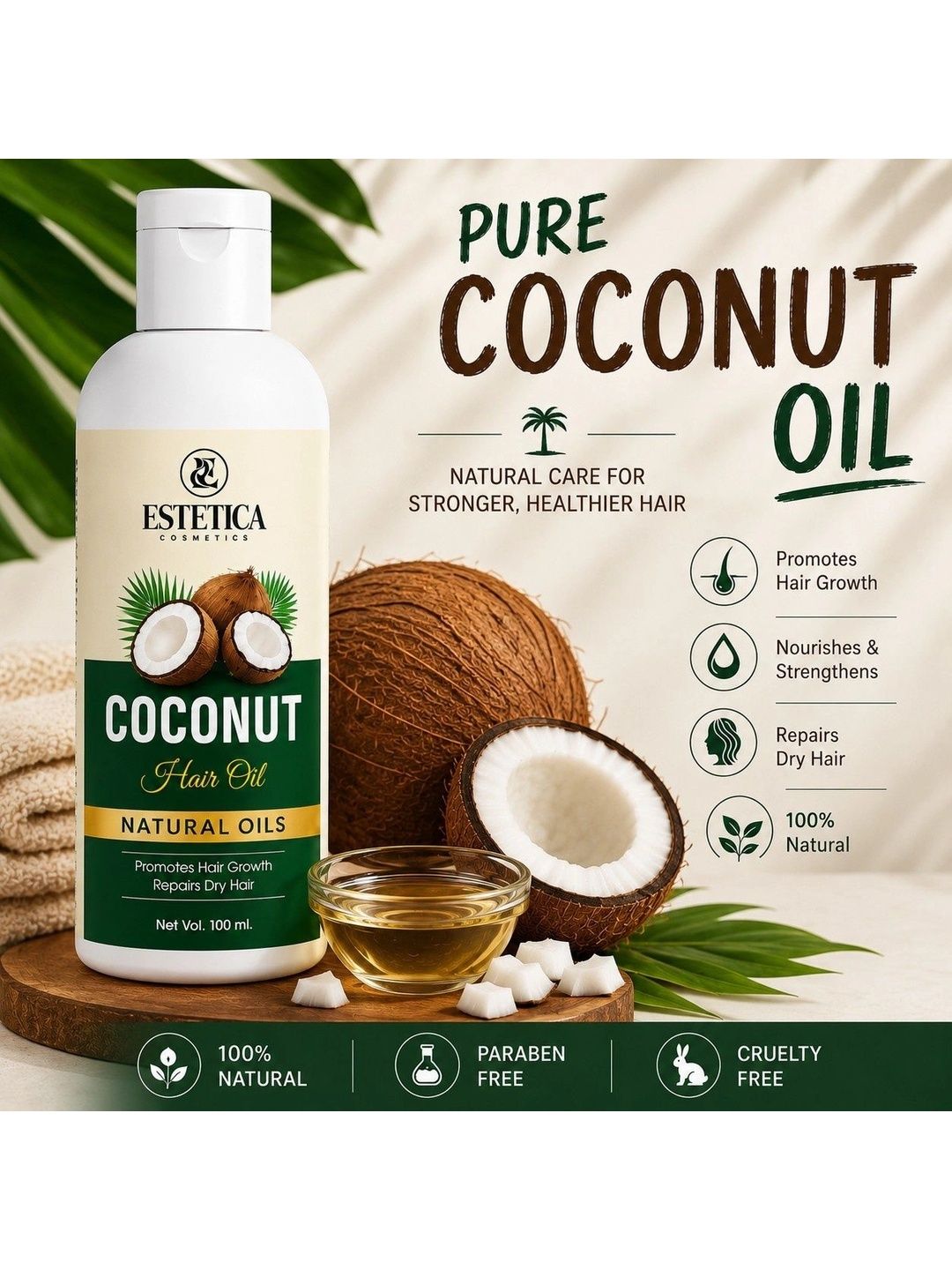 Estetica Cosmetics Cold-Pressed Virgin Coconut Oil - 100 ml-image-19