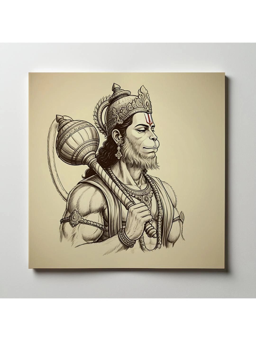 ARTOLIC Black & Yellow Printed Lord Hanuman Wall Sticker-image-44