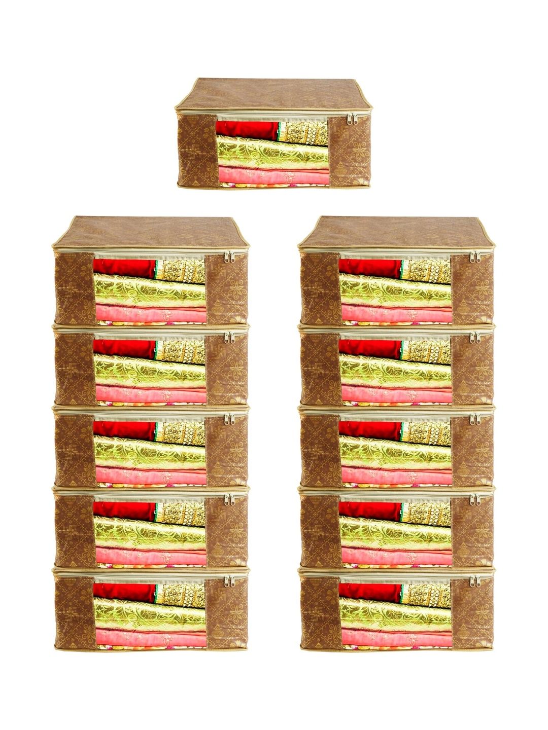 AARON INC Brown Set of 6 Reusable Multi-Utility Organisers-picture-31