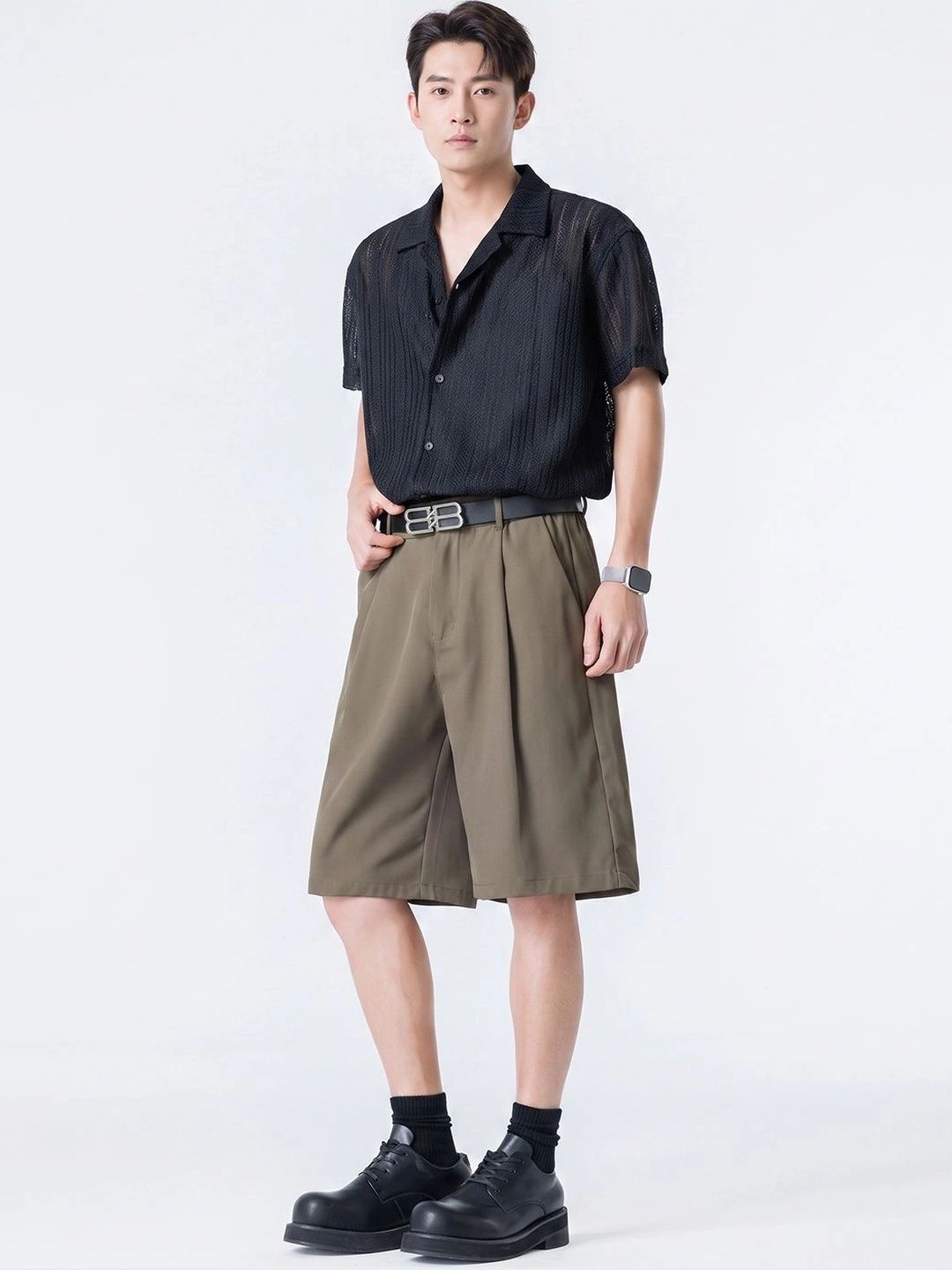 Suo Men Loose Fit Shorts-picture-16