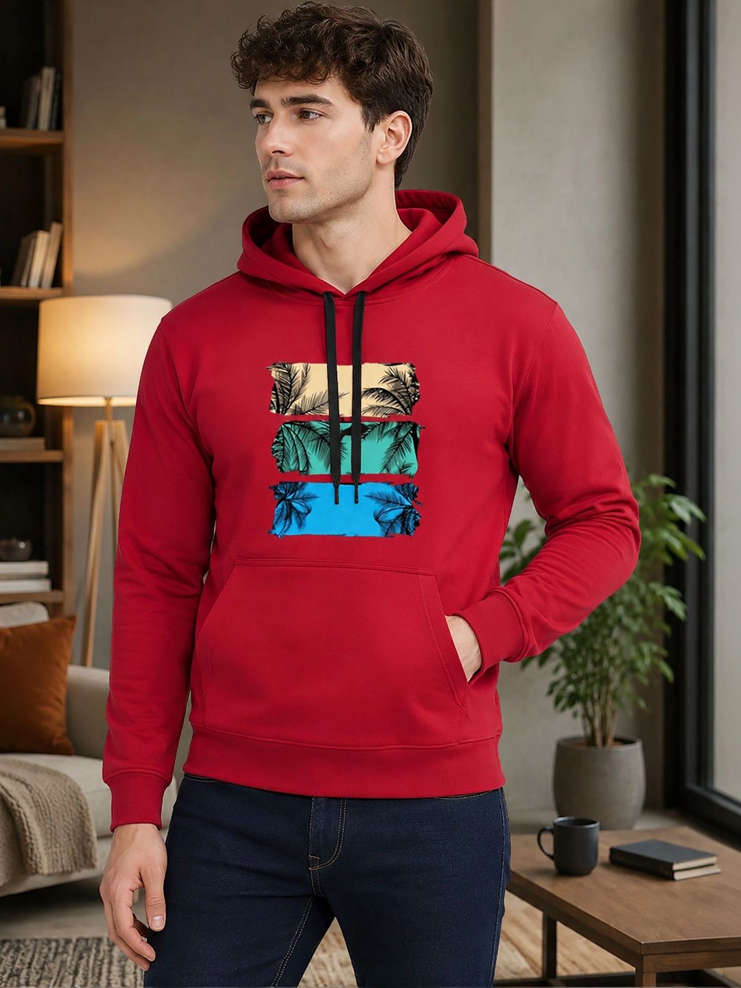 ATIGIANO Men Printed Hooded Sweatshirt-picture-41