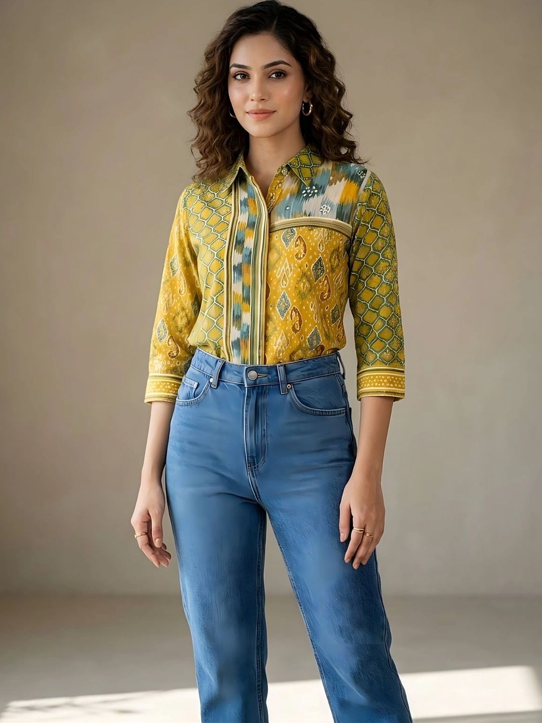 Banwaree Print Crepe Top-picture-34