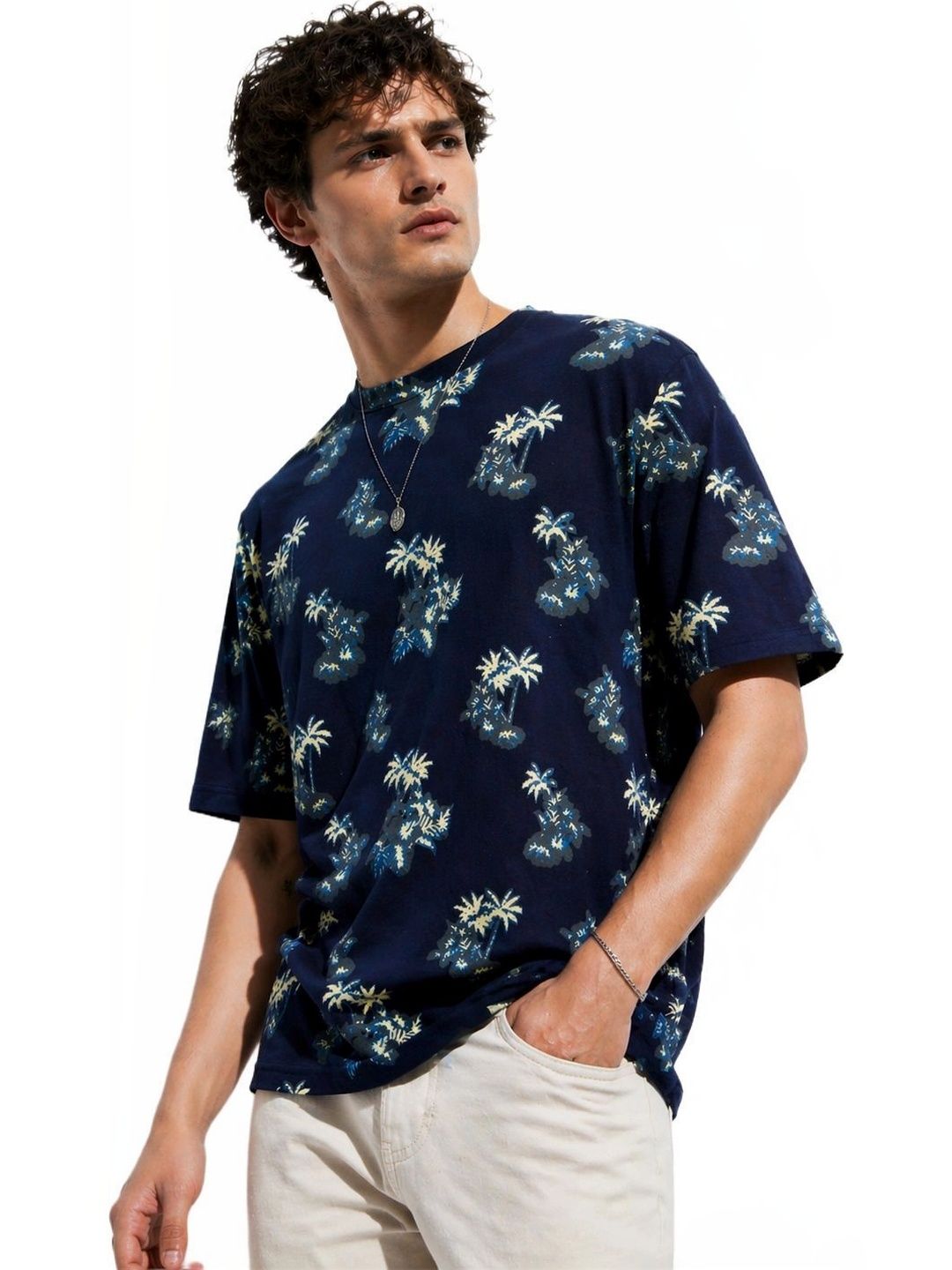 ATHEOS Men Printed Tropical T-shirt-picture-10