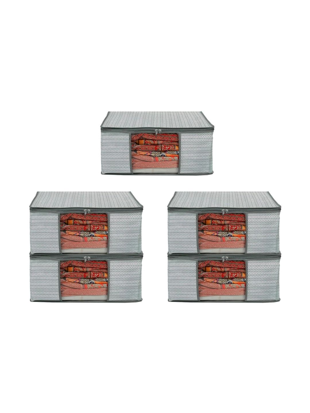 AARON INC Grey Set of 5 Reusable Multi-Utility Organisers-picture-14