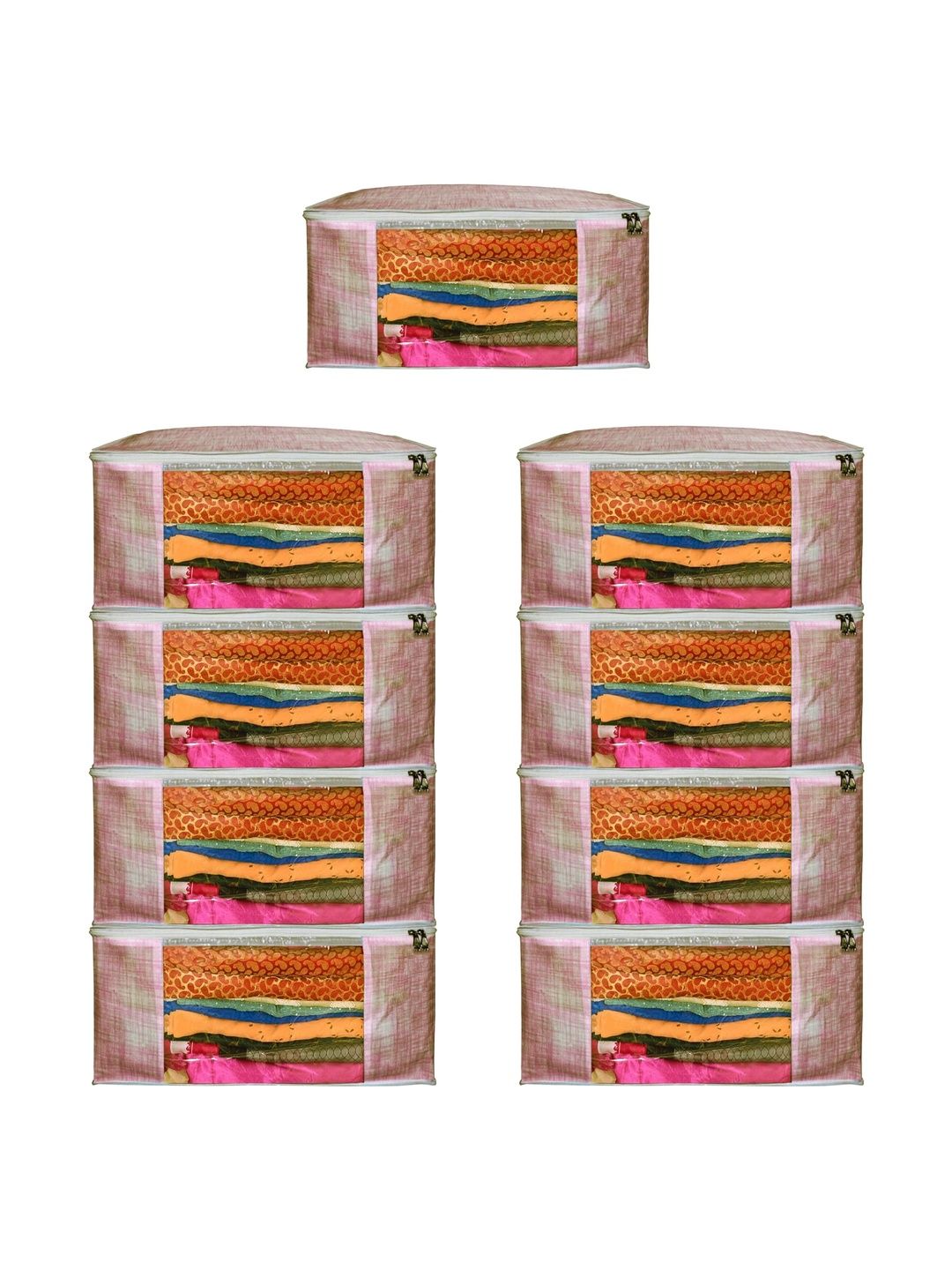 ANKIT INTERNATIONAL Orange Set of 6 Reusable Multi-Utility Organisers-picture-43
